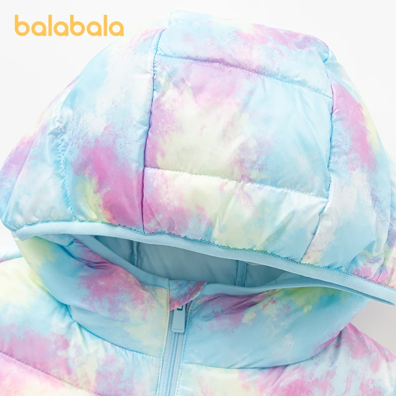 Balabala 남녀공용 오프 시즌 다운 재킷, 2023, 겨울 상의, 부모-자녀 쿨