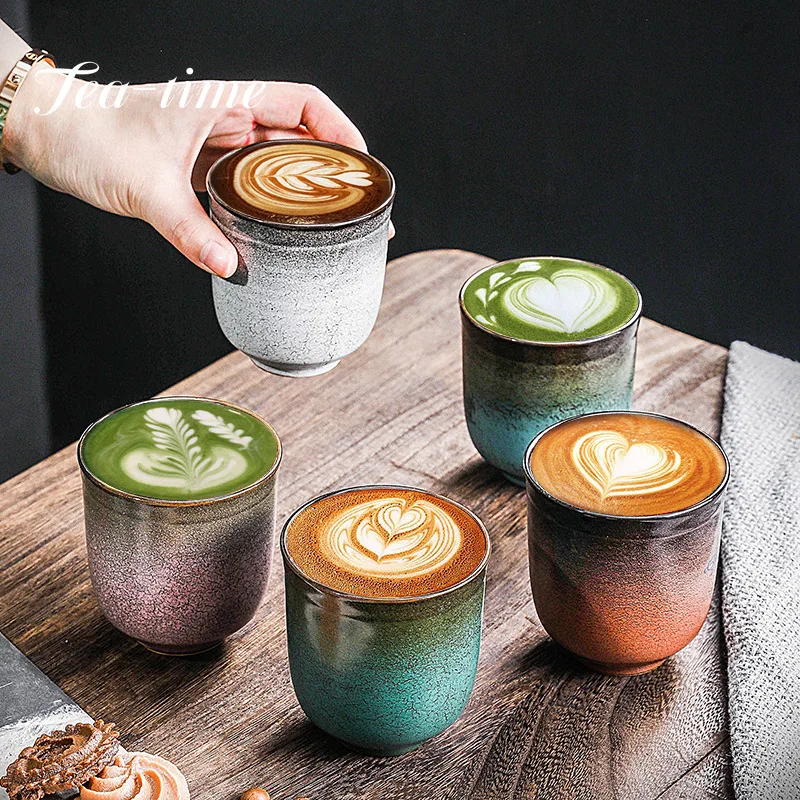 Espresso Cup Ceramic Pottey Water Cup Large-capacity Tea Kiln Change Master Japanese Retro 200ml