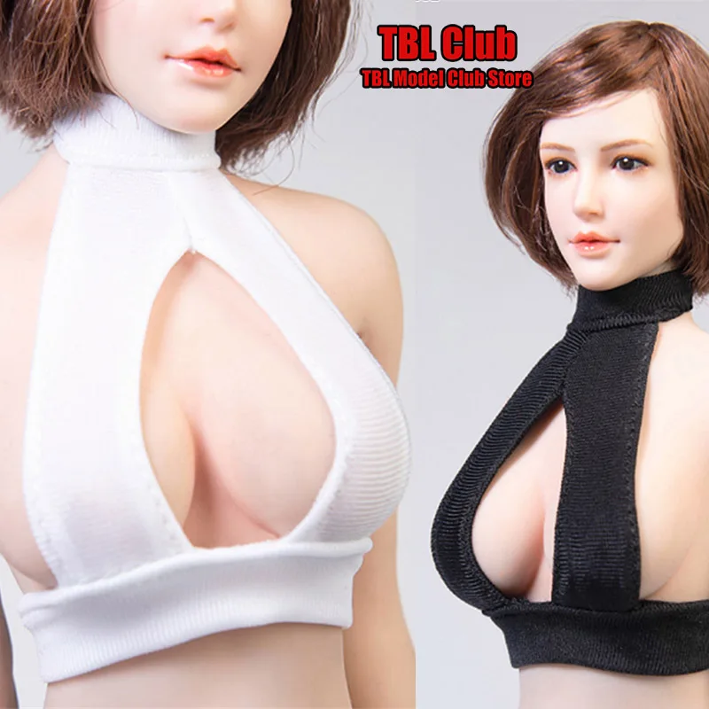 

TYM082 1/6 Scale Female Soldier Sexy Heart-shaped Stretch Halter Vest Top Clothes Model Fit 12 Inches Moveable Figure Body Toys