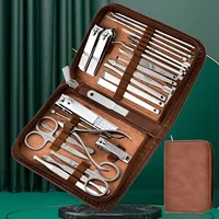 Manicure Set Professional Nail Clipper Kit-26 Pieces Stainless Steel Manicure Kit,nail Care Tools with Luxurious Travel Case