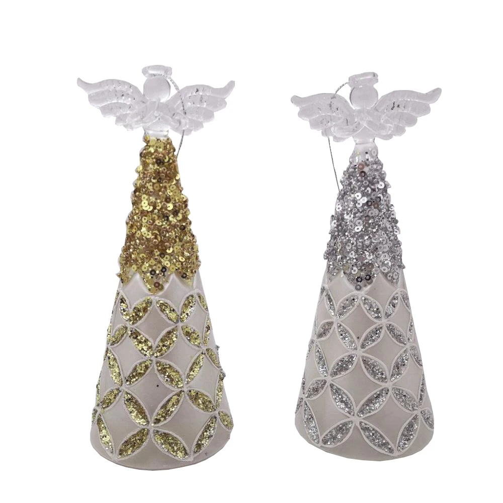 

Angel Figurine Glass with LED for Christmas Decoration