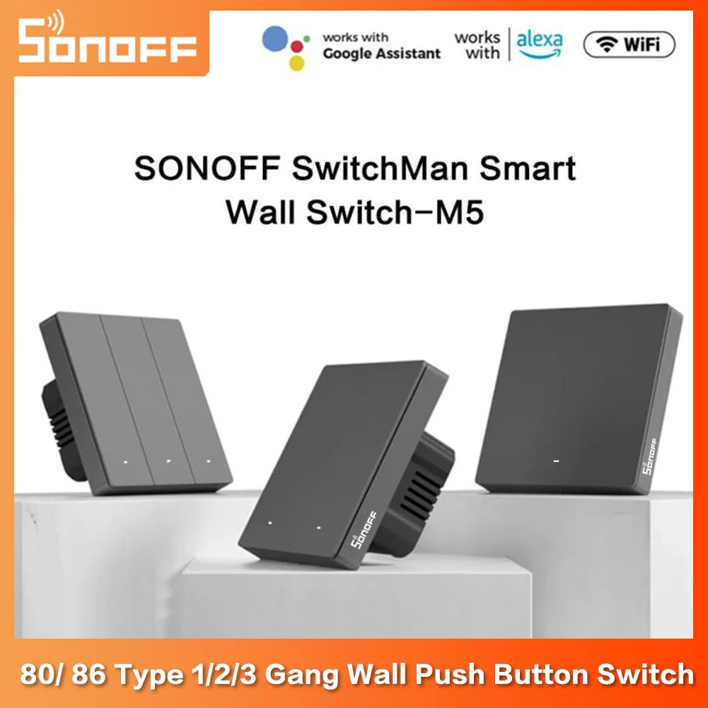 SONOFFM5SwitchManSmartWallSwitch8086Type123GangWallPush