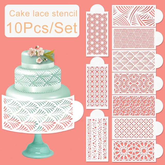 Diy Fondant Baking Mould Cake Stencil  Fondant Cake Stencil Template Mold  - Flower - Aliexpress