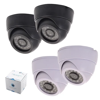 1200TVL 3.6mm 24 LED Outdoor Security Camera With IR Night Vision CCTV Camera Monitor , Black/White , Pack of 1/2 1