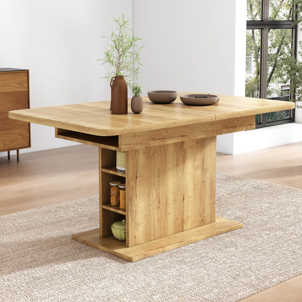 Rechteckiger ausziehbarer Esstisch, mit Stauraum, moderner, einfacher Couchtisch, platzsparender multifunktionaler Esstisch – Detail 31