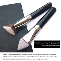 Pinceau de maquillage Kabuki pour fond de teint, pinceaux cosmétiques végétaliens, simple et grand, triangle incliné, carré et conique, luxe et de haute qualité 3