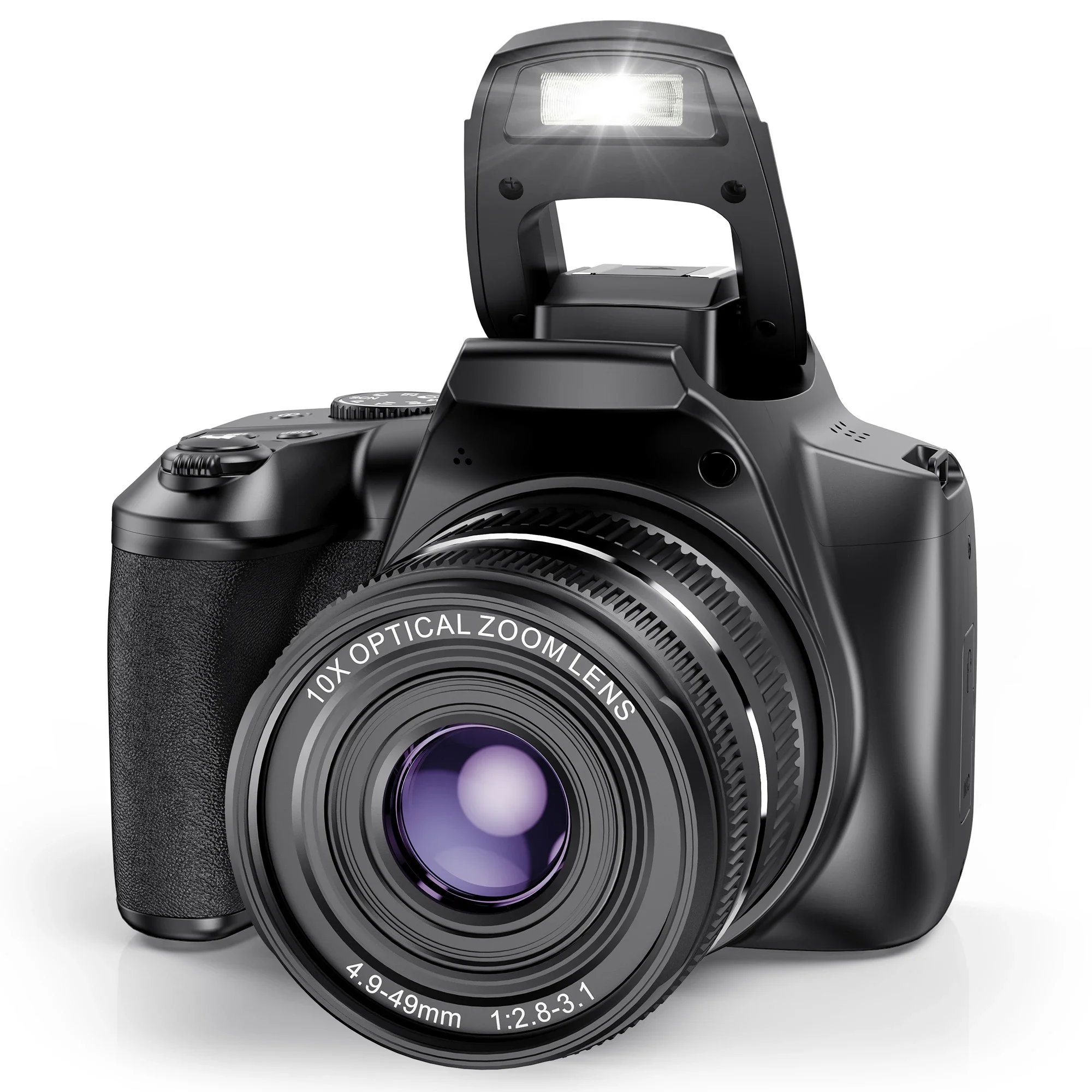 10X Optical Zoom Camera for Photography 4K HD Auto Focus Vlog Video Camera for YouTube 64MP WiFi Livestream Webcam DSLR, digital camera
