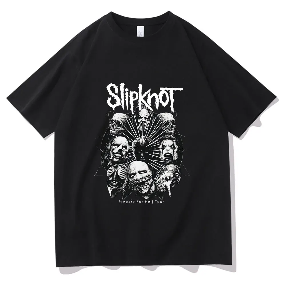 Prepare For Hell Tour Tshirt Heavy Metal Tshirts Tops Tees Men Rock Band Tshirts Plus Size