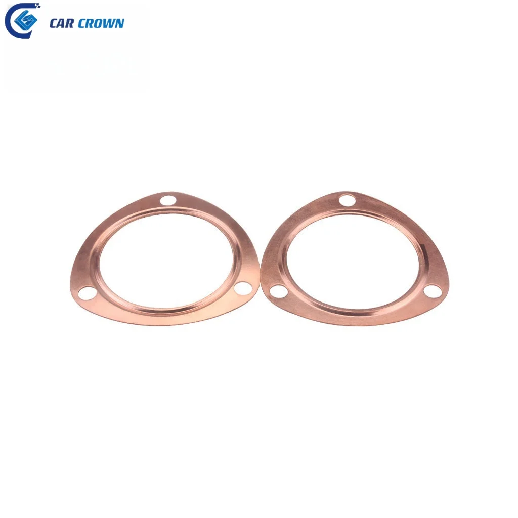 Car Crown New 2.5''/3"/3.5'' Copper Header Exhaust Collector Gaskets Reusable SBC BBC 302 350 454 383