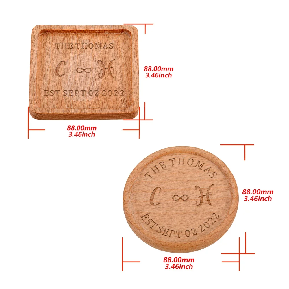 Custom Name Coasters Wooden Tea Coffee Whisky Coaster Couple Gift Love Souvenir Table Round Square Coaster Housewarming Gifts 2 Sf14681321da441efb214f36594dd905eL