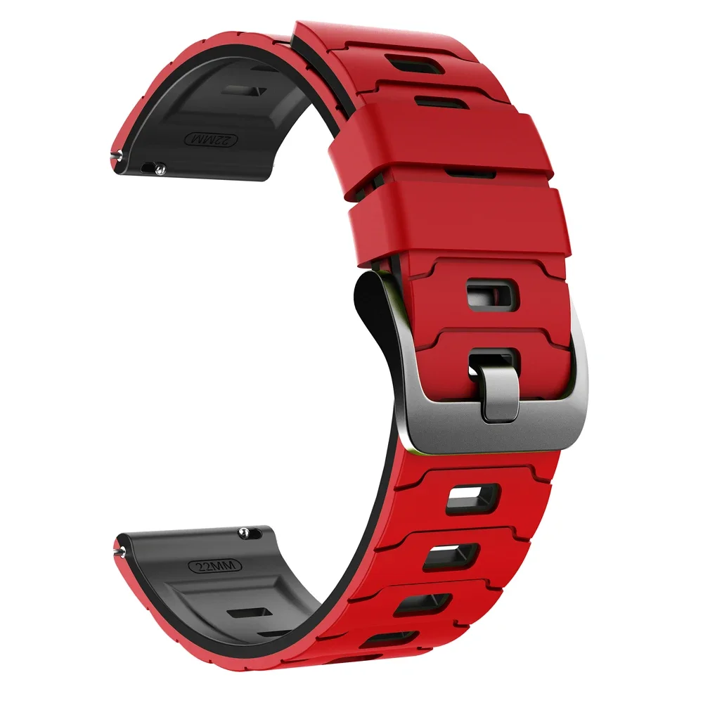 Premium 22mm Silicone Sports Watch Band - Versatile Design, Multiple Color Options