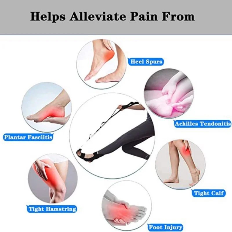 Yoga Belt Segmented Hamstring Stretching Belt Assisted Foot Stretching Rehabilitation Training Ankle Joint Protection Equipment