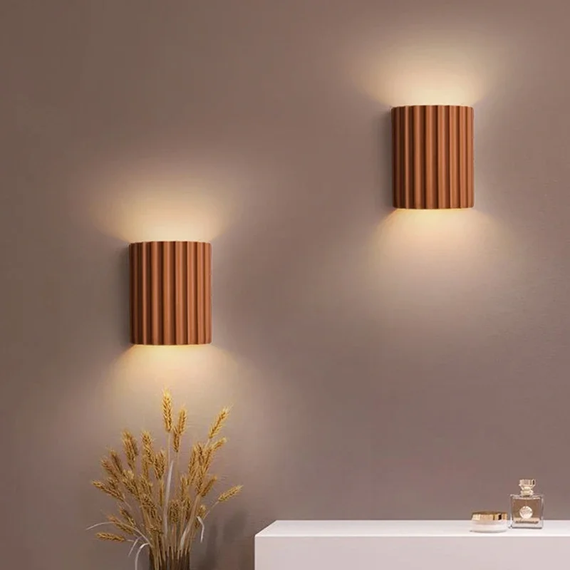 Nordic Modern Resin Wall Lamp Indoor Wall Lighting Bedroom Bedside Lamp Household Background Decoration Living Room Light