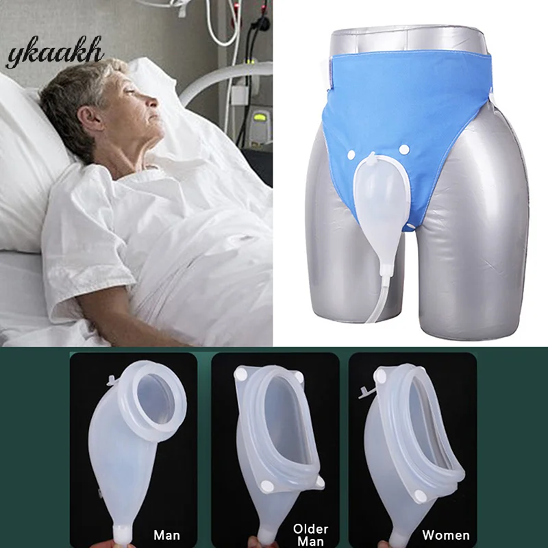 Reusable Hypo-allergenic Men Older Woman Silicone Urine collector Bags Adults Urinal with Urine Catheter Bags Male Female Toilet