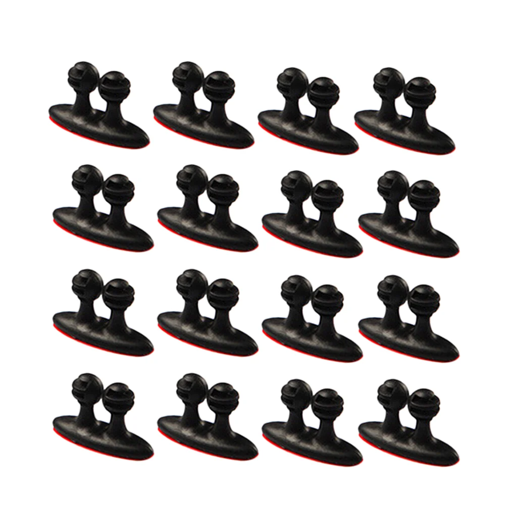 

16pcs Practical Wire Cord Clip Mounts Cable Tie Fixer Organizer Holder Car Fixed Clamp Desk Wall Cable Wire Clips