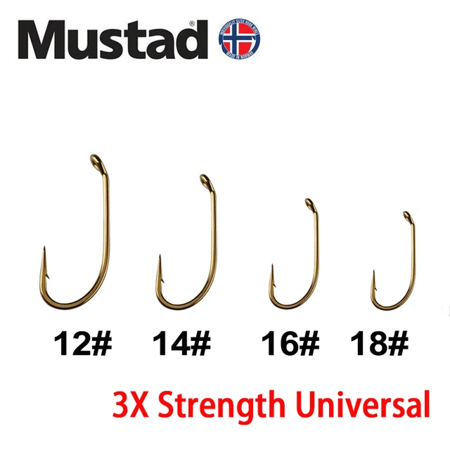 Mustad brand 40pcs pack 3XH strengthened bronze color wet fly hook  12#14#16#18# trout fishing wet&nymph fly tying hooks barbed - AliExpress