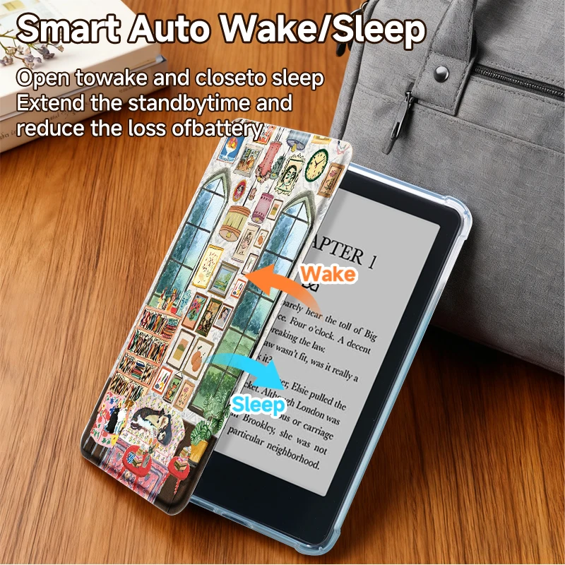 Deluxe Universal Kindle Case - Shockproof, Sleep/Wake Function, Complete E-Reader Protection