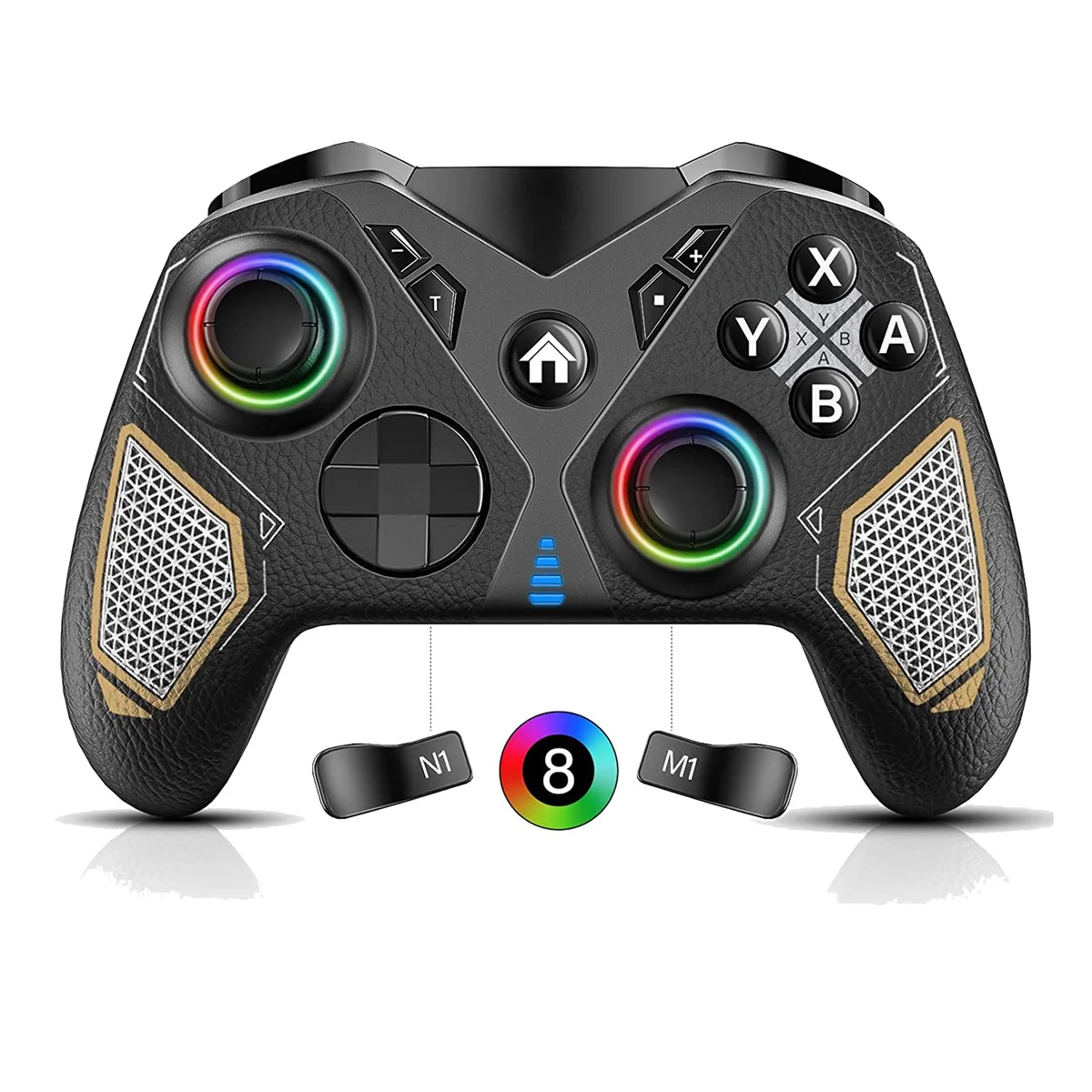 

Wireless Gamepad Controller for Nintendo Switch/Lite/OLED, Switch Game Controller with LED Light/Wakeup/Turbo