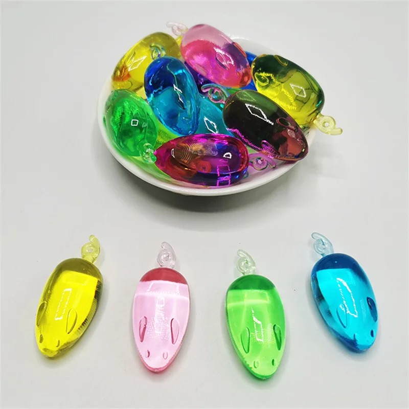 5 Pieces Colorful 55*23*18mm Acrylic Mouse Model For Board Game Accessories