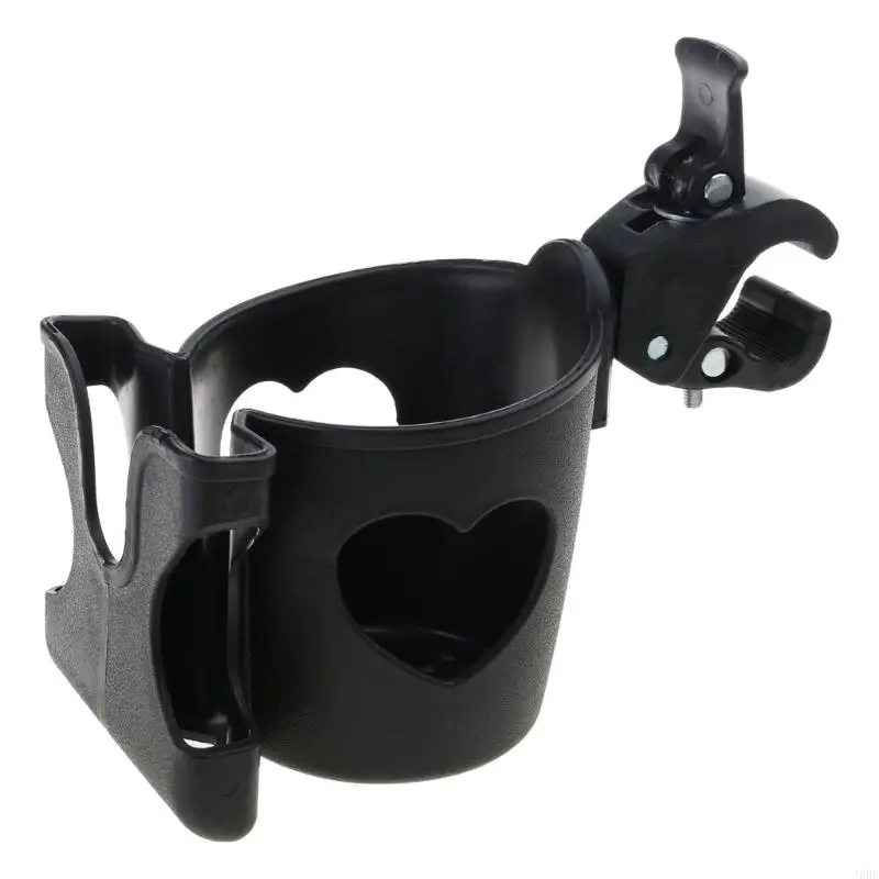 J6BE Stroller Cup with Smartphone Mount Elegant Designings Pushchair Drink Stand