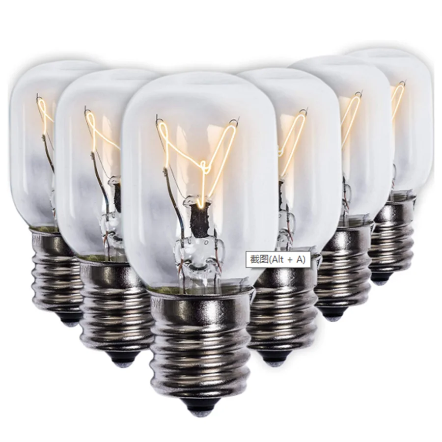 6팩 쿠커 후드 소형 에디슨 전구 40W E17 T25 120V 교체 기기 GE 월풀 ..