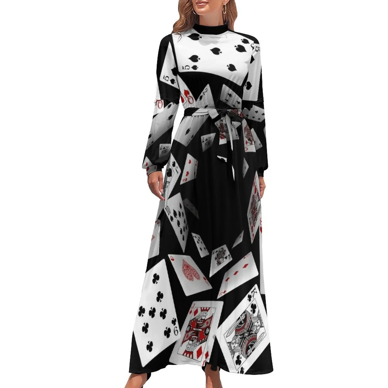thumbnail image 1 of Vestido largo Falling Cards vestidos de verano mujer 2024 vestido para mujer Vestidos de mujer, 1 of 5