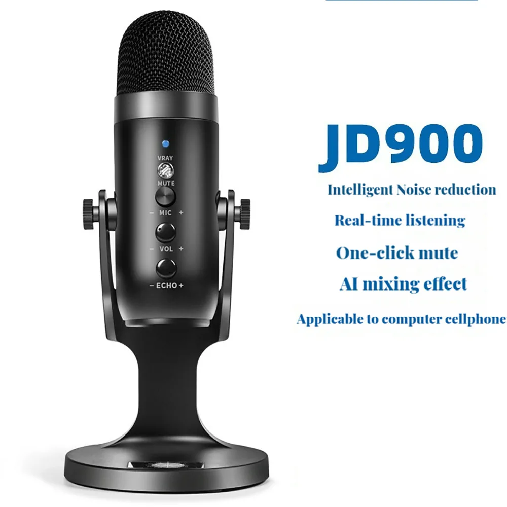 Gaming USB Microphone Desktop USB Condenser Microphone RGB Recording Studio  Recording Streaming Mic for PC Computer Laptop - AliExpress