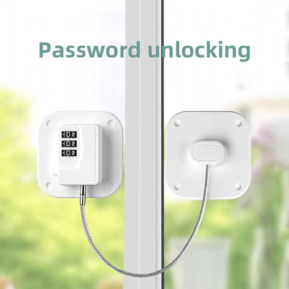 1 Piece Child Protection Locks Baby Cabinet Door Locks Refrigerator Locks High-Rise Anti-Falling Building Safety Code Lock