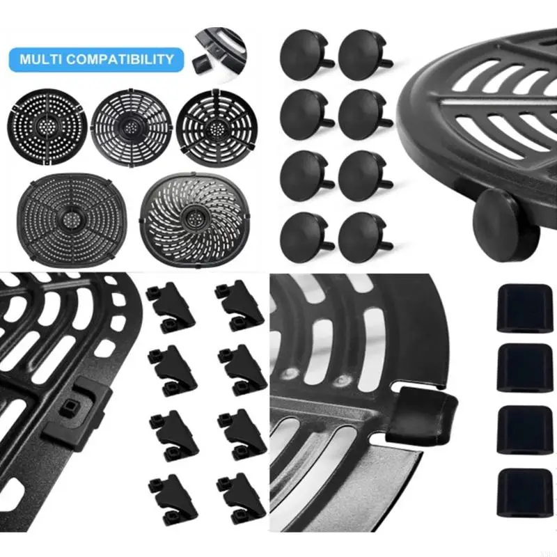 N3UA 10Pcs Air Fryer Rubber Bumpers Anti-scratch Protective Cover Replacement