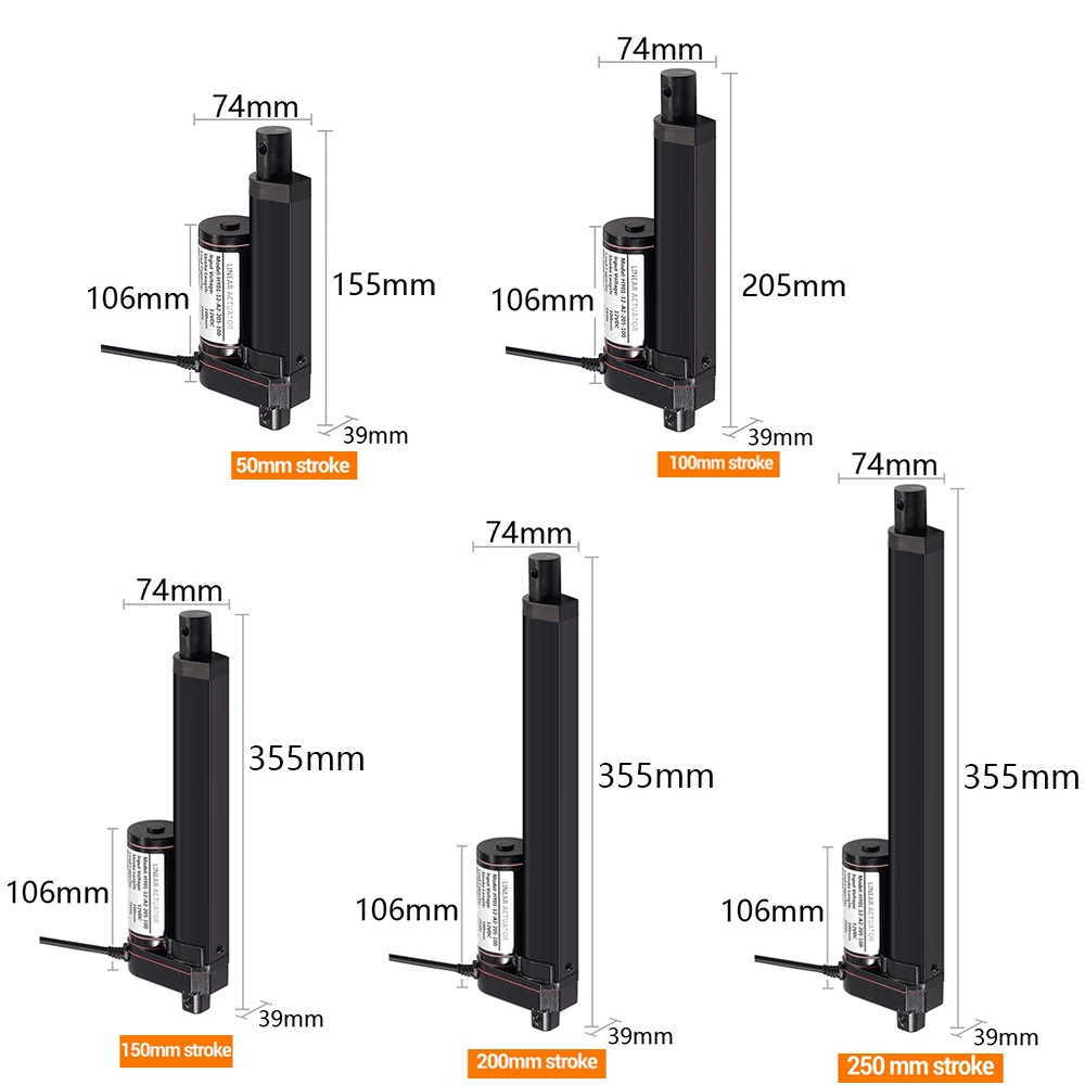 Elektrische Linear antrieb 100mm Stroke linear motor controller dc 12V 24V  100/300/500/700/100 0/1200/1500N - AliExpress