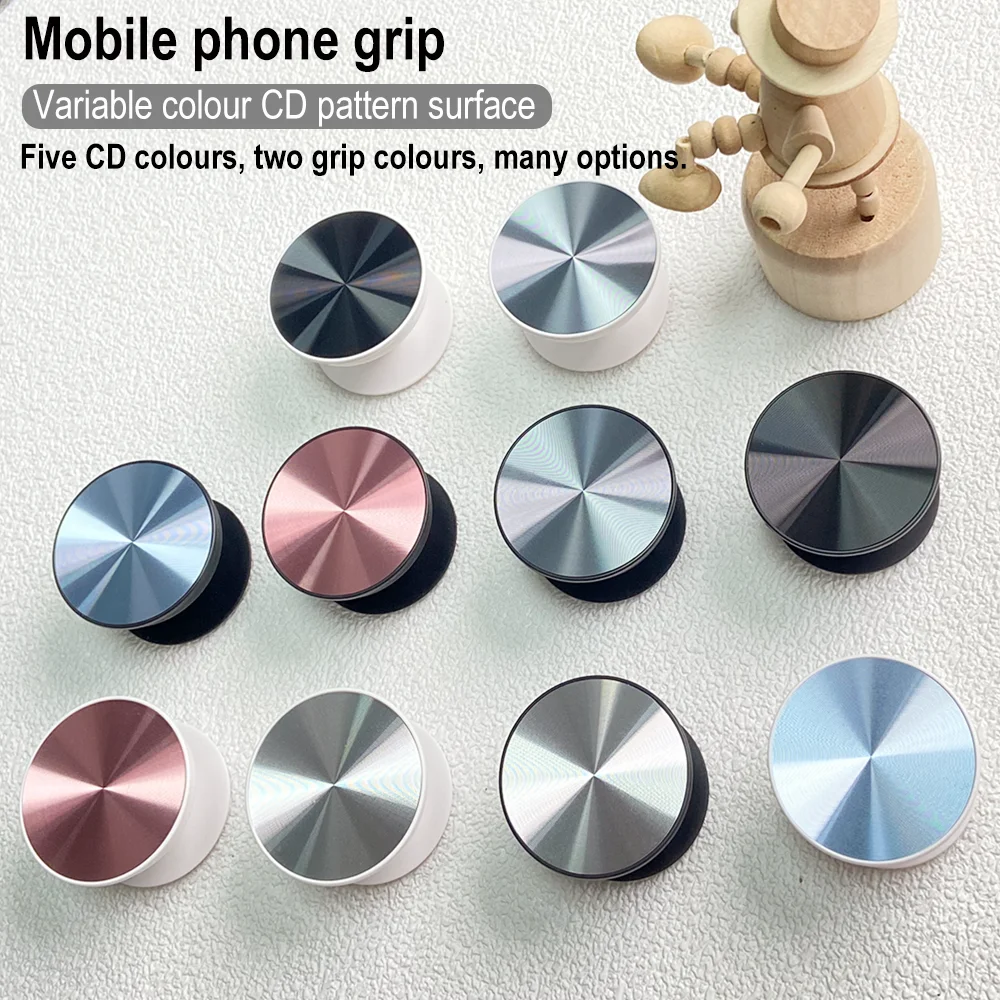 Grippopso CD Pattern Phone Holder Socket Ring Holder Griptok Universal Telephone Mobile Phone Finger Grip Holder Bracket