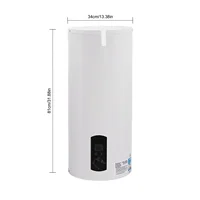 NOUVEAU Chauffe-eau électrique 100L, 2000W, avec écran LED, réservoir d'eau chaude suspendu, réglage du thermostat, blanc 3