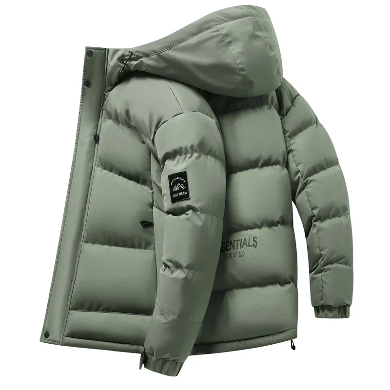 Winter Warm Hooded Parka Coat 2024 Men New Warm Autumn Thick Waterproof Parka Men Fashion Casual Slim Zipper Jacket Coat Men