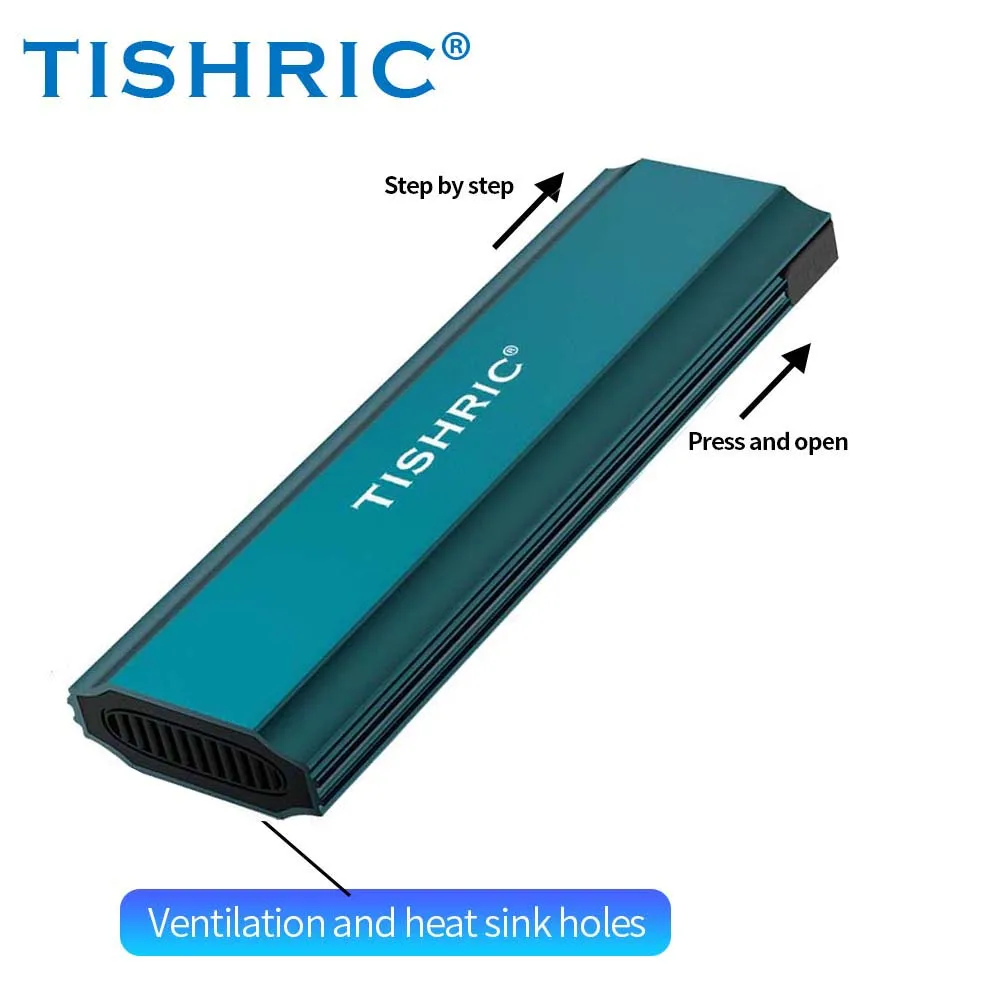 TISHRIC SSD M2 NGFF/NVME/NGFF+NVME Enclosure 10Gbps 5Gbps NGFF/NVME/NGFF+NVME USB To Type C External Hard Drive Case For Gaming