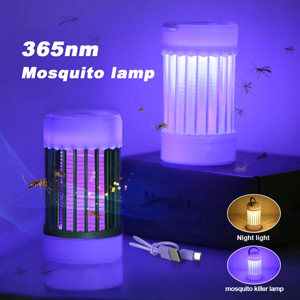 DC 5V UV Lamp From Mosquitos Anti Portable USB Rechargeable Mosquito Electric Killer Flyer Bane for Bedroom Indoor Trap Lighting