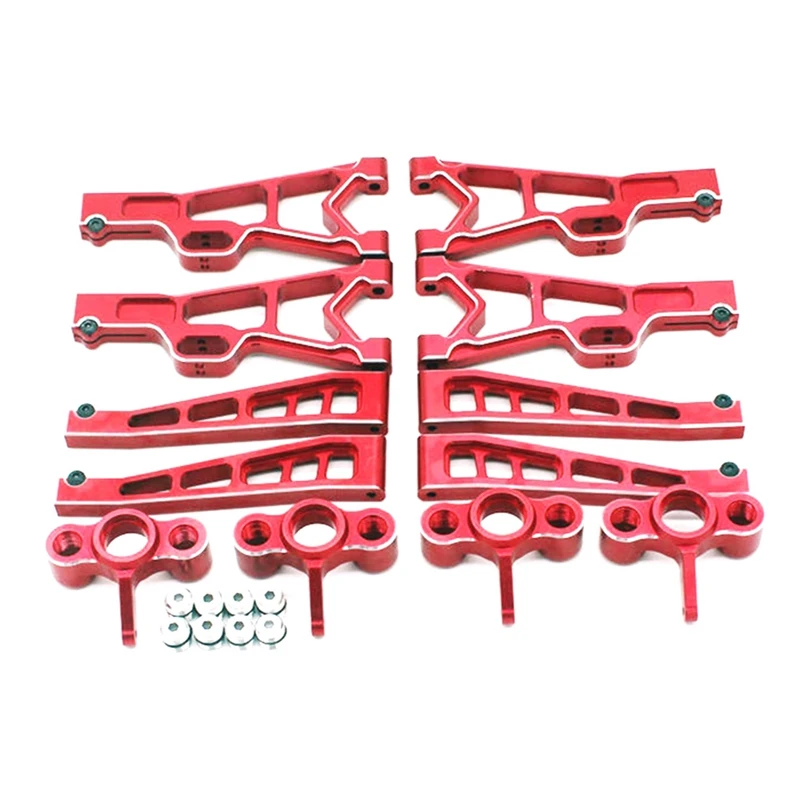 

12Pcs Metal Suspension Arm Steering Knuckle Set For JLB Racing CHEETAH 11101 21101 J3 Speed 1/10 RC Car Upgrade Parts