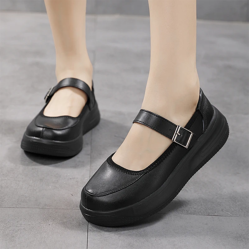 Lolita Shoes Japanese Mary Jane Shoes Women Vintage Girls Students JK Uniform Platform Cosplay High Heels Plus Size 42