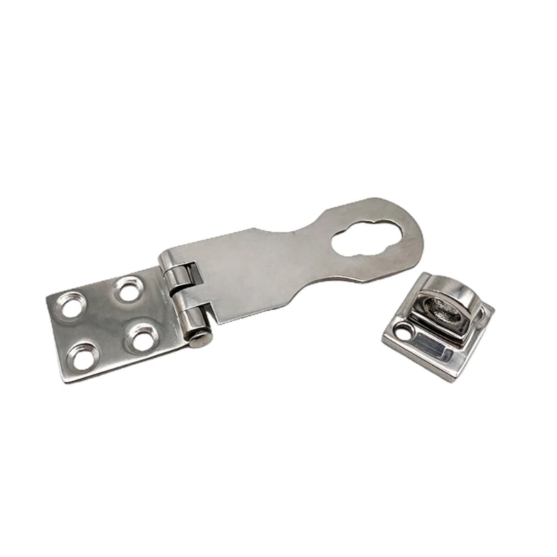 Description Picture 5 of itemMarine Grade Stainless Steel Door Hasps Heavy Duty Safety Hasp with TurningPadlock Eye Mount Quick Installation