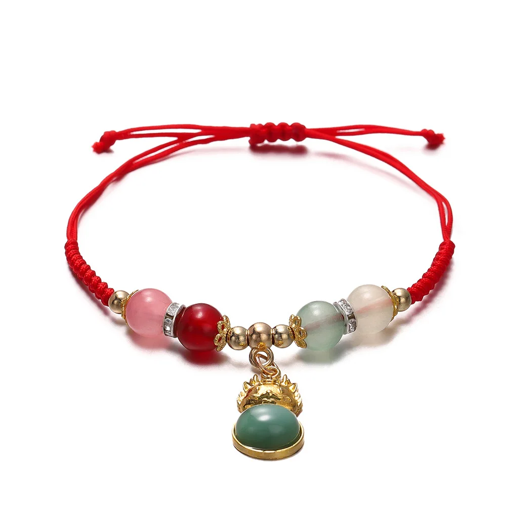 Dragon Bracelet with Gold Inlaid Beads – Lotus Arts de Vivre