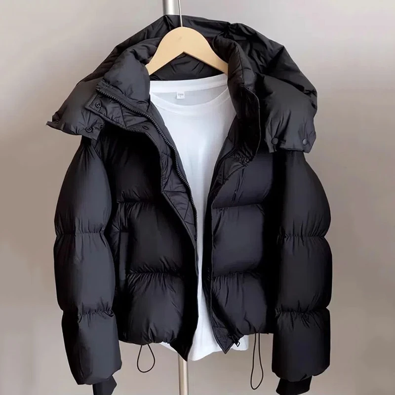 New Waterproof Down Cotton Padded Jacket Hooded Short