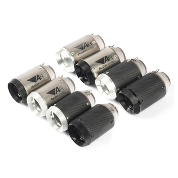 51mm Universal SLIP บนรถจักรยานยนต์ GP ไอเสีย CNC คาร์บอนไฟเบอร์หนี Muffler สําหรับ KAWASAKI Z900 FZ6 RC390 S1000XR 1