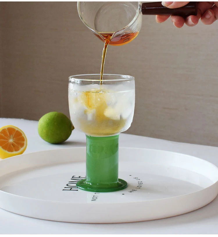 Cute Glass Mug Transparent GLass Cups Cocktail Brandy Wine Glass Domestic Coffee Milk Juice Glasses