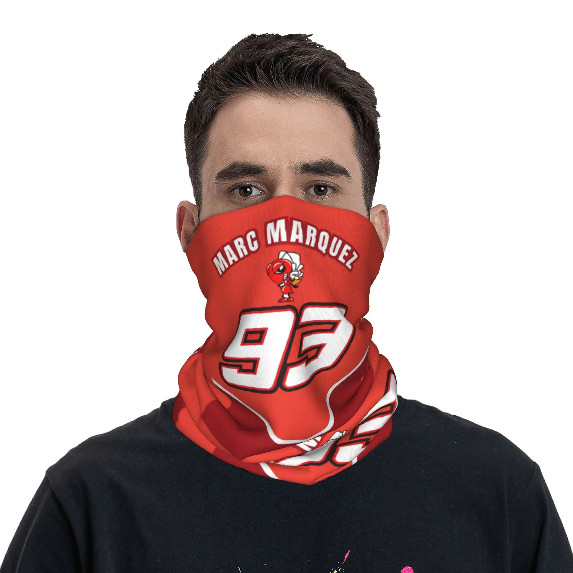 Motor-Marquezs Marxs Motorcycle 93 Racing Bandana Neck Warmer Men Women Winter Ski Hiking Scarf Gaiter Face Cover
