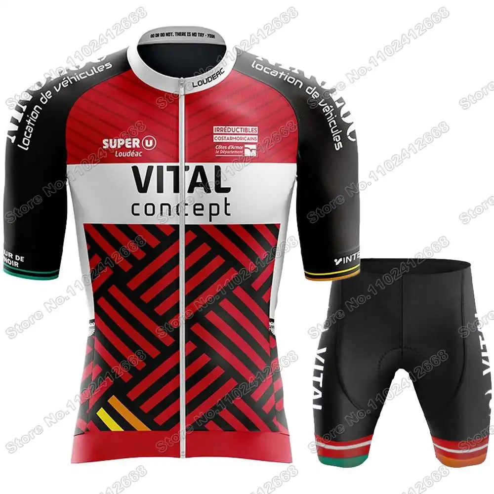Vital Concept Cycling Jersey Set VCP Loud&eacute;ac Cycling Clothing Men Road Bike Shirt Suit Bicycle Bib Shorts Riding Uniform