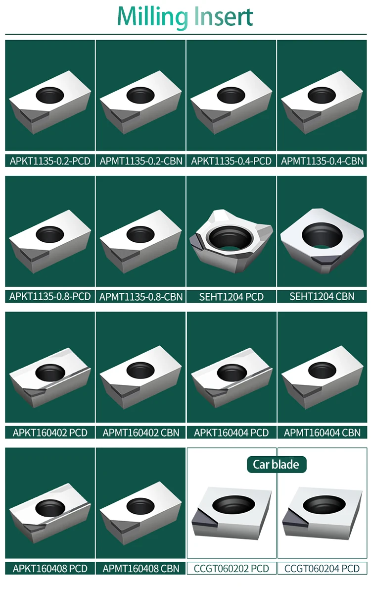 KaKarot VCGT160402 VCGT160404 VCGT160408 Diamant-Einsatz VCGT PCD Aluminiumlegierung Schaftfräser CNC Hartmetall CBN Drehwerkzeug – Detail 5