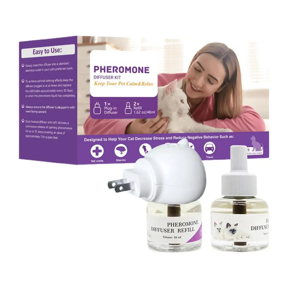 Long-Lasting Cat Pheromone Diffuser Pheromone Diffuser to Calm Pets Quiet Comfor