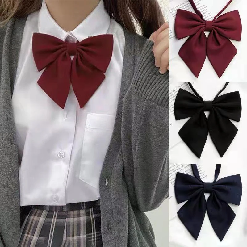 

1PC School Uniform Women Girls JK Bow Tie Rope New Necktie Handmade Japanese Clothing Shirt Butterfly Bowties