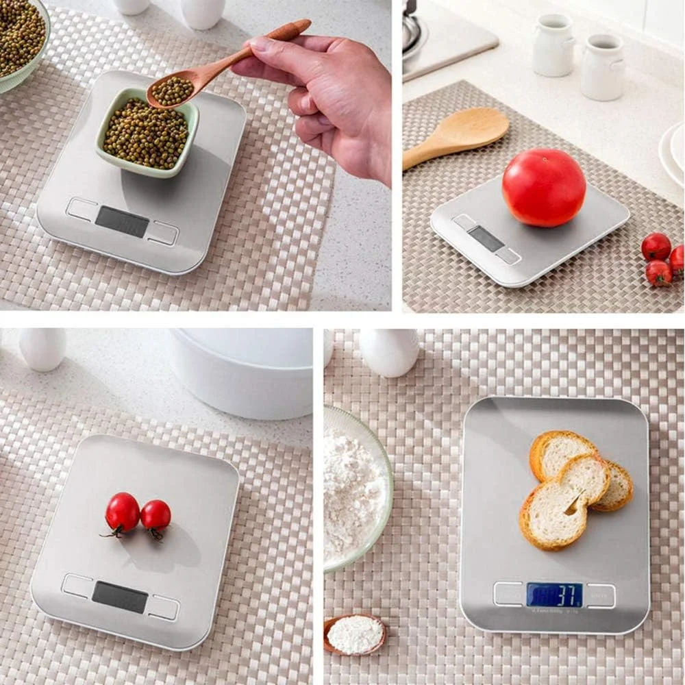 Precision Stainless Steel Digital Kitchen Scale with LED Display