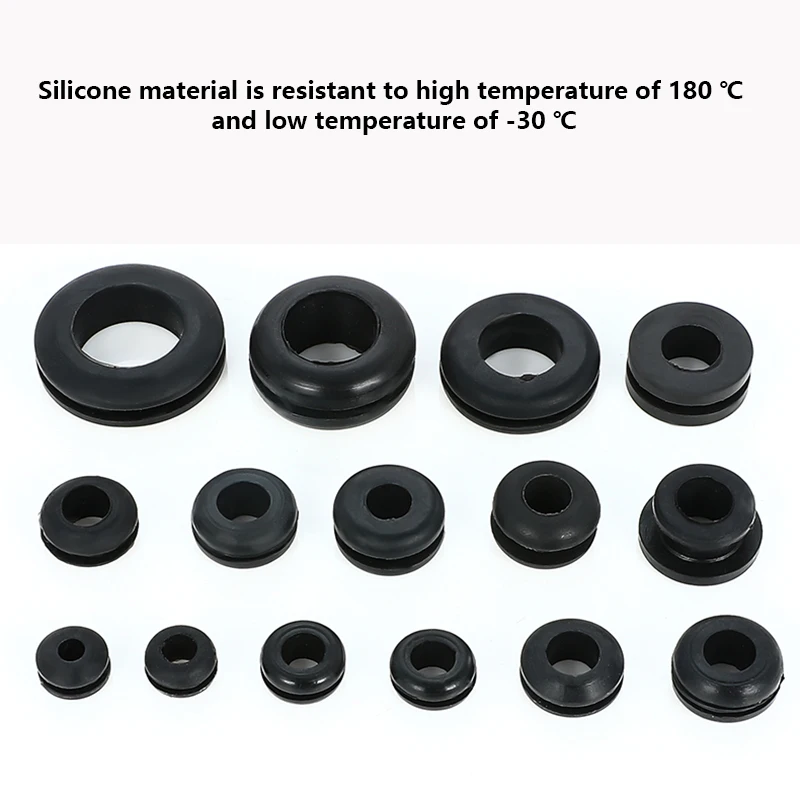 Description Picture 5 of itemHigh Temperature Resistant Silicone Double-sided Protective Coil Rubber Pad Cable Wire Threading Air Tube Sealing Cap Insulation