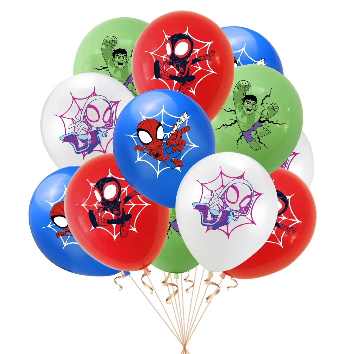 12pcs/set Disney Spiderman Across the Spider Verse Latex Balloons Party Supplies